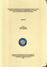 Pengaruh Teknik Cognitive Restructuring Untuk Mengurangi Perilaku Merokok Pada Siswa Kelas X Di SMA Negeri 1 Nunukan