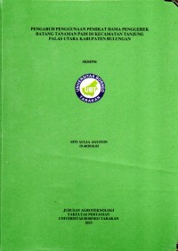 PENGARUH PENGGUNAAN PEMIKAT HAMA PENGGEREK BATANG TANAMAN PADI DI KECAMATAN TANJUNG PALAS UTARA KABUPATEN BULUNGAN