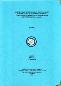 Bioenrichment Viterna Dan Ekstrak Daun Karamunting Dengan Dosis Berbeda Pada Cacing Sutera (Tubifex sp.) Terhadap Pertumbuhan Betta splendens