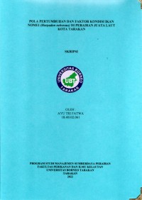 Pola Pertumbuhan Dan Faktor Kondisi Ikan Nomei (Harpadon nehereus) Di Perairan Juata Laut Kota Tarakan