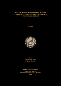 Study Laju Korosi Plat Baja Hitam Dengan Penambahan Inhibitor Bawang Dayak Di Lingkungan Air Laut