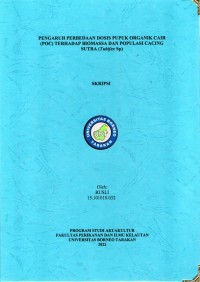 Pengaruh Perbedaan Dosis Pupuk Organik Cair (POC) Terhadap Biomassa Dan Populasi Cacing Sutra (Tubifex sp.)