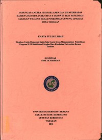 Hubungan Antara Jenis Kelamin Dan Usia Terhadap Karies Gigi Pada Anak Usia 4-6 Tahun Di TKIT Muslimat 1 Tarakan Wilayah Kerja Puskesmas Gunung Lingkas Kota Tarakan