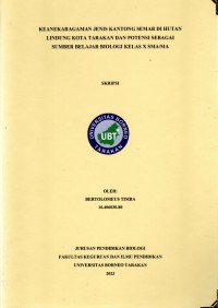 Keanekaragaman Jenis Kantong Semar Di Hutan Lindung Kota Tarakan Dan Potensi Sebagai Sumber Belajar Biologi Kelas X SMA/MA
