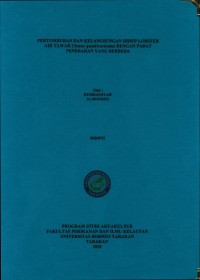 Pertumbuhan Dan Kelangsungan Hidup Lobster Air Tawar Cherax Quadricarinatus Dengan Padat Penebaran Yang Berbeda