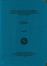 Pemberian Pakan Buatan Dengan Perbedaan Kandungan Protein Terhadap Pertumbuhan Dan Kelangsungan Hidup Juvenil Lobster Air Tawar (Cherax Quadricarinatus)