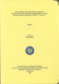 The Correlation Between Learning Motivation And English Achievement At The Eight Grade Students Of SMPN 5 Tarakan