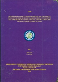 Penyetaraan Jabatan Administrasi Ke Dalam Jabatan Fungsional Terhadap Pola Karier Jabatan Fungsional Dalam Perspektif Undang-Undang Nomor 5 Tahun 2014  Tentang Aparatur Sipil Negara