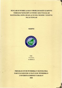 Pengaruh Model Pembelajaran Problem Based Learning Terhadap Kemampuan Pemecahan Maslah Siswa Kelas XI SMA Negeri 1 Tanjung Palas Tengah