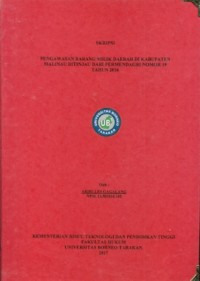 Pengawasan Barang Milik Daerah Di Kabupaten Malinau Ditinjau Dari Permendagri Nomor 19 Tahun 2016