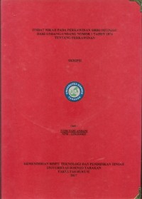 Itsbat Nikah Pada Perkawinan Sirri Ditinjau Dari Undang-Undang Nomor 1 Tahun 1974 Tentang Perkawinan