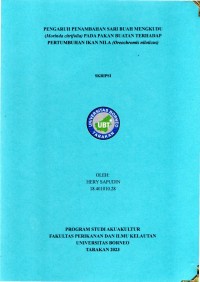 Pengaruh Penambahan Sari Buah Mengkudu (Morinda citrifolia) Pada Pakan Buatan Terhadap Pertumbuhan Ikan Nila (Oreochromis niloticus)