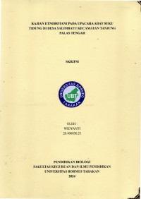 Kajian Etnobotani Pada Upacara Adat Suku Tidung Di Desa Salimbatu Kecamatan Tanjung Palas Tengah