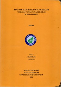 Pengaruh Pajak Hotel Dan Pajak Reklame Terhadap Pendapatan Asli Daerah Di Kota Tarakan