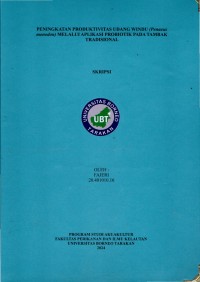 Peningkatan Produktivitas Udang Windu (Penaeus monodon) Melalui Aplikasi Probiotik Pada Tambak Tradisional