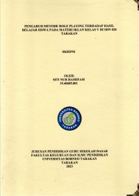 Pengaruh Metode Role Playing Terhadap Hasil Belajar Siswa Pada Materi Iklan Kelas V Di SDN 028 Tarakan