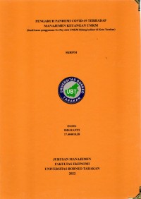 Pengaruh Pandemi Covid-19 Terhadap Manajemen Keuangan UMKM (Studi Kasus Penggunaan Go-Pay Oleh UMKM Bidang Kuliner Di Kota Tarakan)