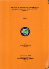 Pengaruh Literasi Keuangan Dan Kualitas Manajemen Keuangan Terhadap Kinerja Keuangan