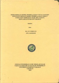 Perbandingan Model Pembelajaran Visual Auditory Kinestetic Dengan Model Pembelajaran Direct Intruction Terhadap Hasil Belajar IPA Siswa Kelas II SDN 019 Tarakan