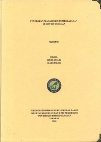 Penerapan Manajemen Pembelajaran Di SDN 005 Tarakan