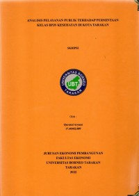 Analisis Pelayanan Publik Terhadap Permintaan Kelas BPJS Kesehatan Di Kota Tarakan