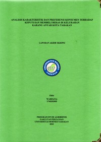 Analisis Karakteristik Dan Preferensi Konsumen Terhadap Keputusan Membeli Beras Di Kelurahan Karang Anyar Kota Tarakan