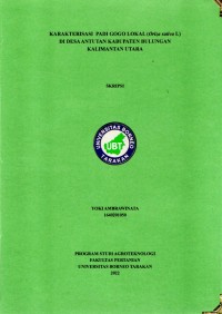 Karakterisasi Padi Gogo Lokal (Oriza sativa l.) Di Desa Antutan Kabupaten Bulungan Kalimantan Utara