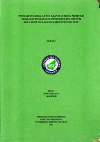 Pengaruh Harga, Luas Lahan Dan Biaya Produksi Terhadap Pendapatan Petani Kelapa Sawit Di Desa Tanjung Lapang Kabupaten Malinau