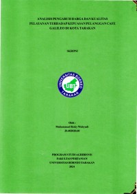 Analisis Pengaruh Harga Dan Kualitas Pelayanan Terhadap Kepuasan Pelanggan Cafe Galileo Di Kota Tarakan