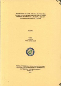 Meningkatkan Hasil Belajar Matematika Materi Bangun Ruang Menggunakan Model Kooperatif Tipe STAD Pada Siswa Kelas V SDN 001 Tanjung Palas Tengah