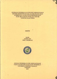 Penerapan Pendekatan Scientific Menggunakan Metode Demonstrasi Pada Materi Pelestarian Sumber Daya Alam Untuk Meningkatkan Hasil Belajar IPA Di Kelas IV SDN 006 Tanjung Palas Timur