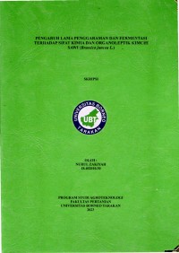 Pengaruh Lama Penggaraman Dan Fermentasi Terhadap Sifat Kimia Dan Organoleptik Kimchi Sawi (Brassica juncea l.)