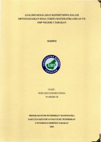 Analisis Kesalahan Konsep Siswa Dalam Menyelesaikan Soal Cerita Matematika Kelas VII SMP Negeri 1 Tarakan