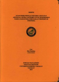 Studi Perbandingan Metode GARCH Dan Artificial Neural Network Untuk Memprediksi Harga Saham Pada Perusahaan Properti Di Indonesia