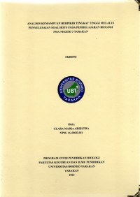 Analisis Kemampuan Berpikir Tingkat Tinggi Melalui Penyelesaian Soal HOTS Pada Pembelajaran Biologi SMA Negeri 3 Tarakan
