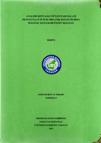 Analisis Kepuasan Petani Padi Dalam Penggunaan Pupuk Organik Hayati Di Desa Malinau Kota