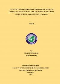 The Effectiveness Of Example Non Example Model To Improve Students’ Writing Ability On Descriptive Text At The Seventh Grade Of SMPN 3 Tarakan