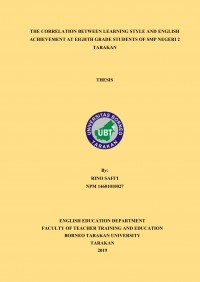 The Correlation Between Learning Style And English Achievement At Eighth Grade Students Of SMP Negeri 2 Tarakan
