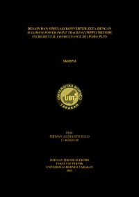 Desain Dan Simulasi Konverter Zeta Dengan Maximum Power Point Traking (MPPT) Metode Incremental Conductance (IC) Pada PLTS