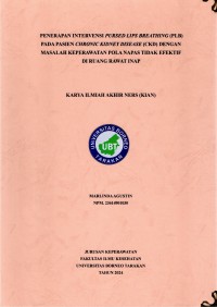 Penerapan Intervensi Pursed Lips Breathing (PLB) Pada Pasien Chronic Kidney Disease (CKD) Dengan Masalah Keperawatan Pola Napas Tidak Efektif Di Ruang Rawat Inap