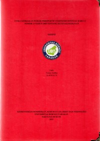 Etika Kebijakan Publik Perspektif Feminisme Ditinjau Dari Undang-undang No.13 Tahun 2003 Tentang Ketenagakerjaan