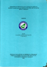 Efektifitas Penggunaan Cangkang Kerang Darah (Anadara granosa) Sebagai Filter Air Tanah Di Kota Tarakan