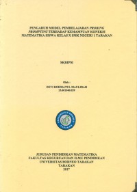 Pengaruh Model Pembelajaran Probing Prompting Terhadap Kemampuan Koneksi Matematika Siswa Kelas X SMK Negeri 1 Tarakan