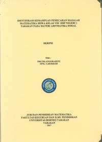 Identifikasi Kemampuan Pemecahan Masalah Matematika Siswa Kelas VIII SMP Negeri 1 Tarakan Pada Materi Aritmatika Sosial