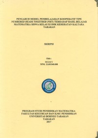 Pengaruh Model Pembelajaran Kooperatif Tipe Numbered Heads Together (NHT) Terhadap Hasil Belajar Matematika Siswa Kelas XI SMK Kesehatan Kaltara Tarakan