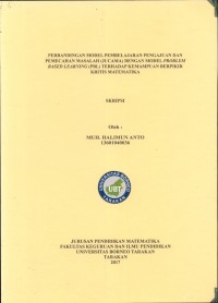 Perbandingan Model Pembelajaran Pengajuan Dan Pemecahan Masalah (JUCAMA) Dengan Model Problem Based Learning (PBL) Terhadap Kemampuan Berpikir Kritis Matematika