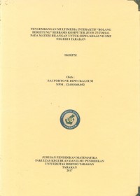 Pengembangan Multimedia Interaktif “Bolang Berhitung” Berbasis Komputer Jenis Tutorial Pada Materi Bilangan Untuk Siswa Kelas VII SMP Negeri 8 Tarakan