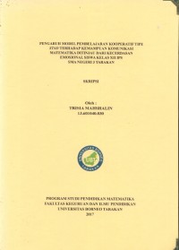 Pengaruh Model Pembelajaran Kooperatif Tipe STAD Terhadap Kemampuan Komunikasi Matematika Ditinjau Dari Kecerdasan Emosional Siswa Kelas XII IPS SMA Negeri 3 Tarakan