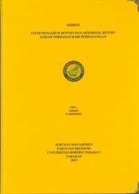 Studi Pengaruh Return dan Abnormal Return Saham Terhadap Hari Perdagangan