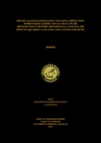 Desain Maximum Power Point Tracking (MPPT) Pada Pembangkit Listrik Tenaga Bayu (PLTB) Menggunakan Metode Propotional Integral  (Pi) Dengan Squarrel-Cage Induction  Generator (SCIG)